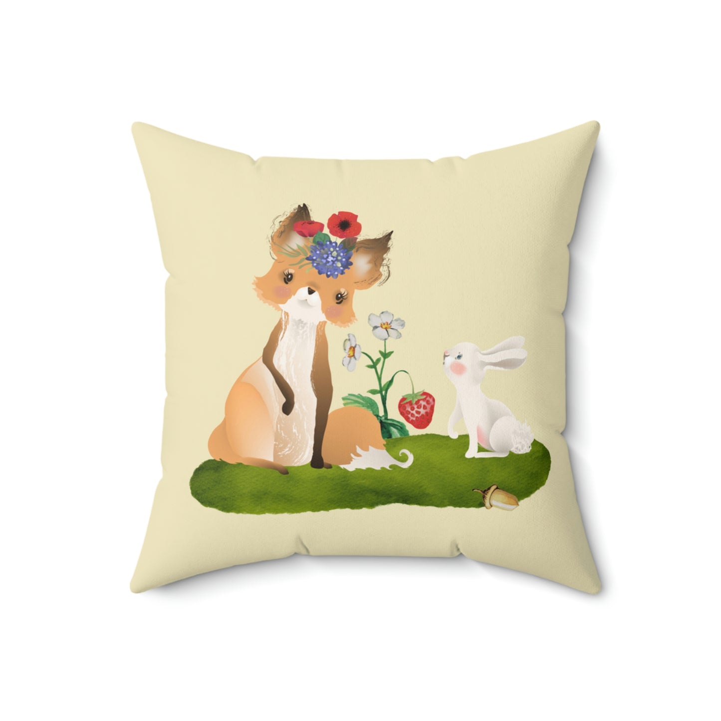 Enchanted Forest Personalized Double Sided Faux Suede Square Pillow