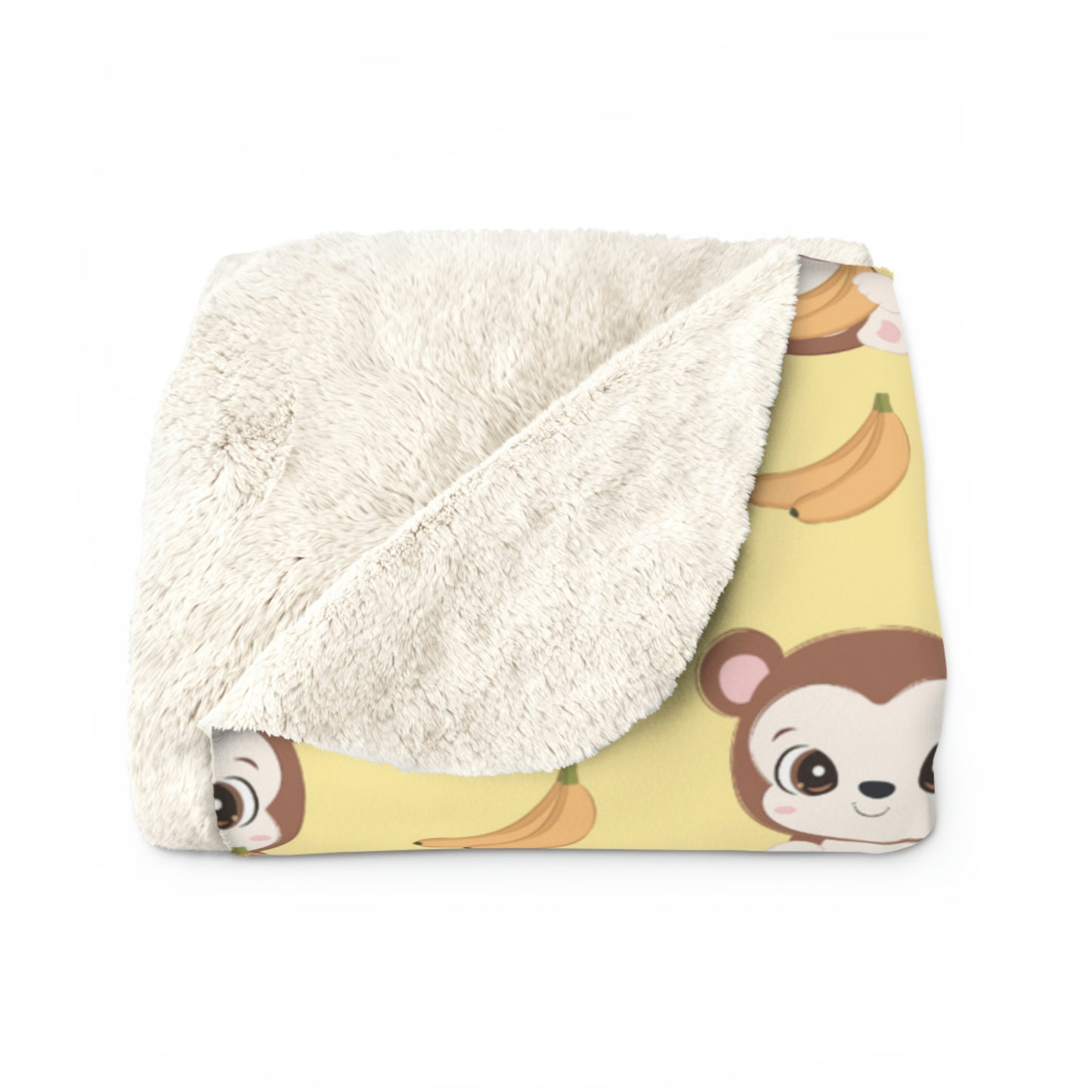 Cheeky Monkeys Personalized Super Soft Sherpa Fleece Blanket