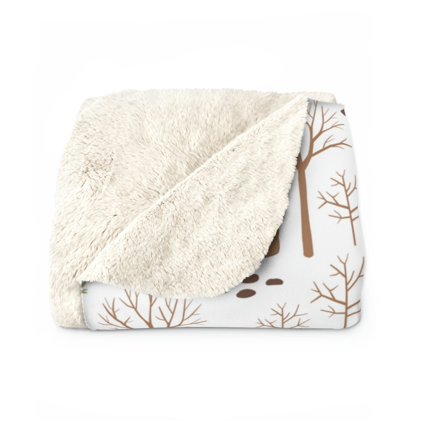 Woodland Deer Personalized Super Soft Sherpa Fleece Blanket