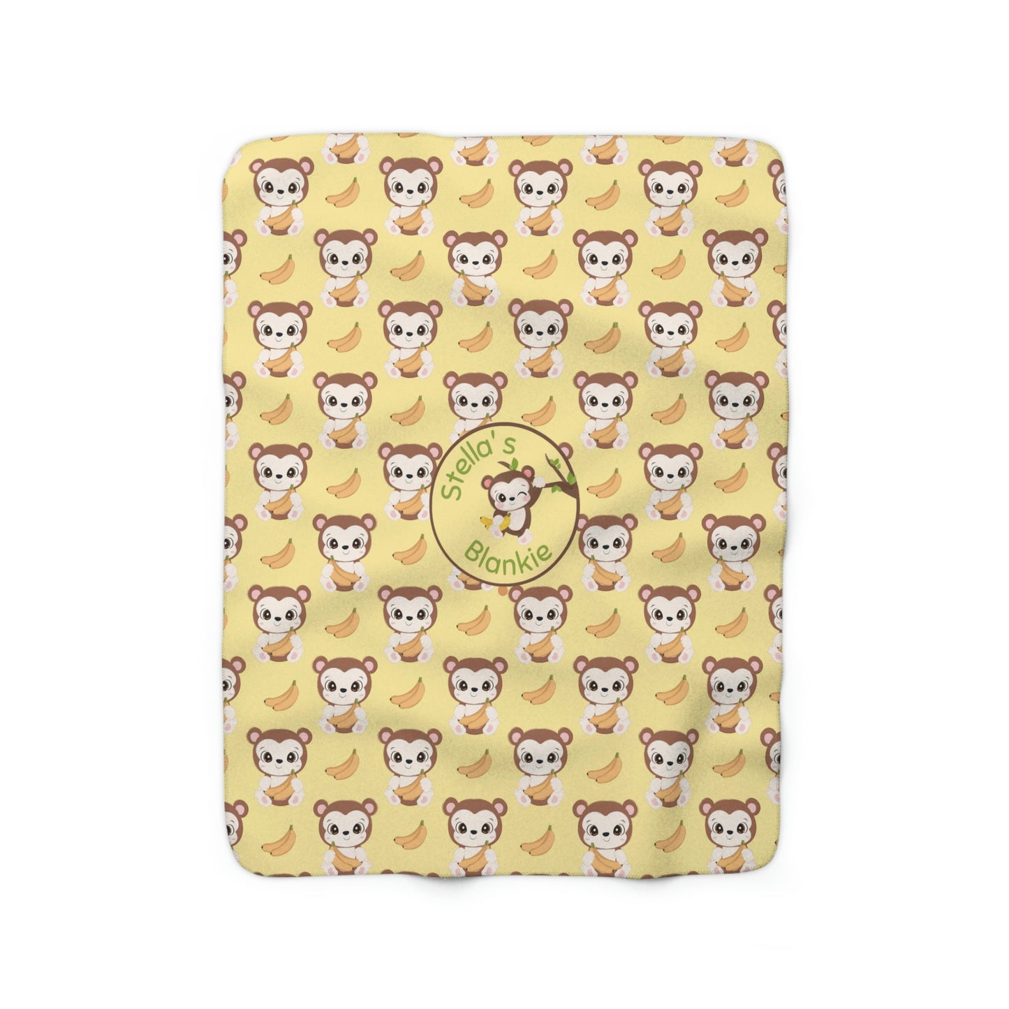 Cheeky Monkeys Personalized Super Soft Sherpa Fleece Blanket