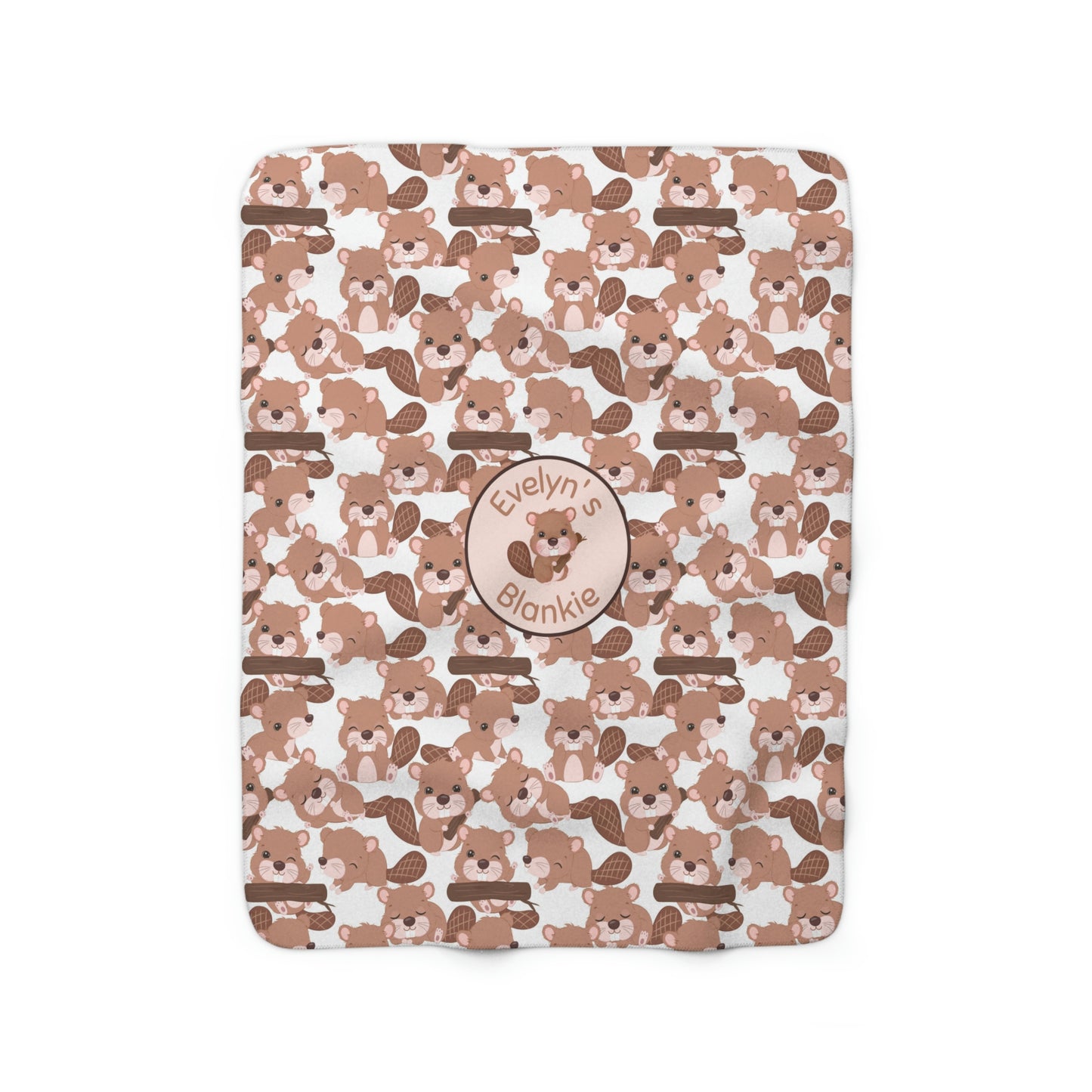 Little Beavers Personalized Super Soft Sherpa Fleece Blanket