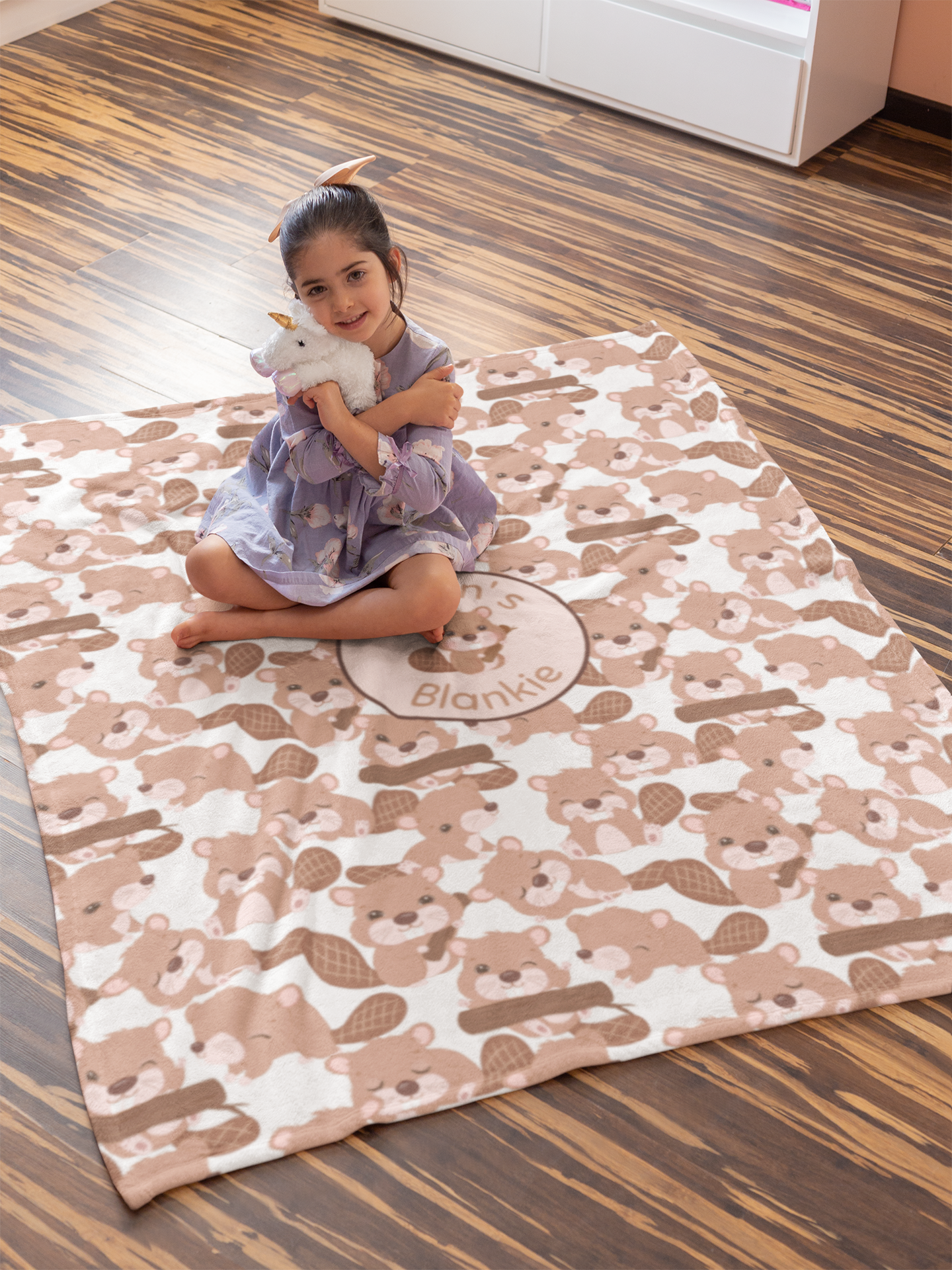 Little Beavers Personalized Super Soft Sherpa Fleece Blanket