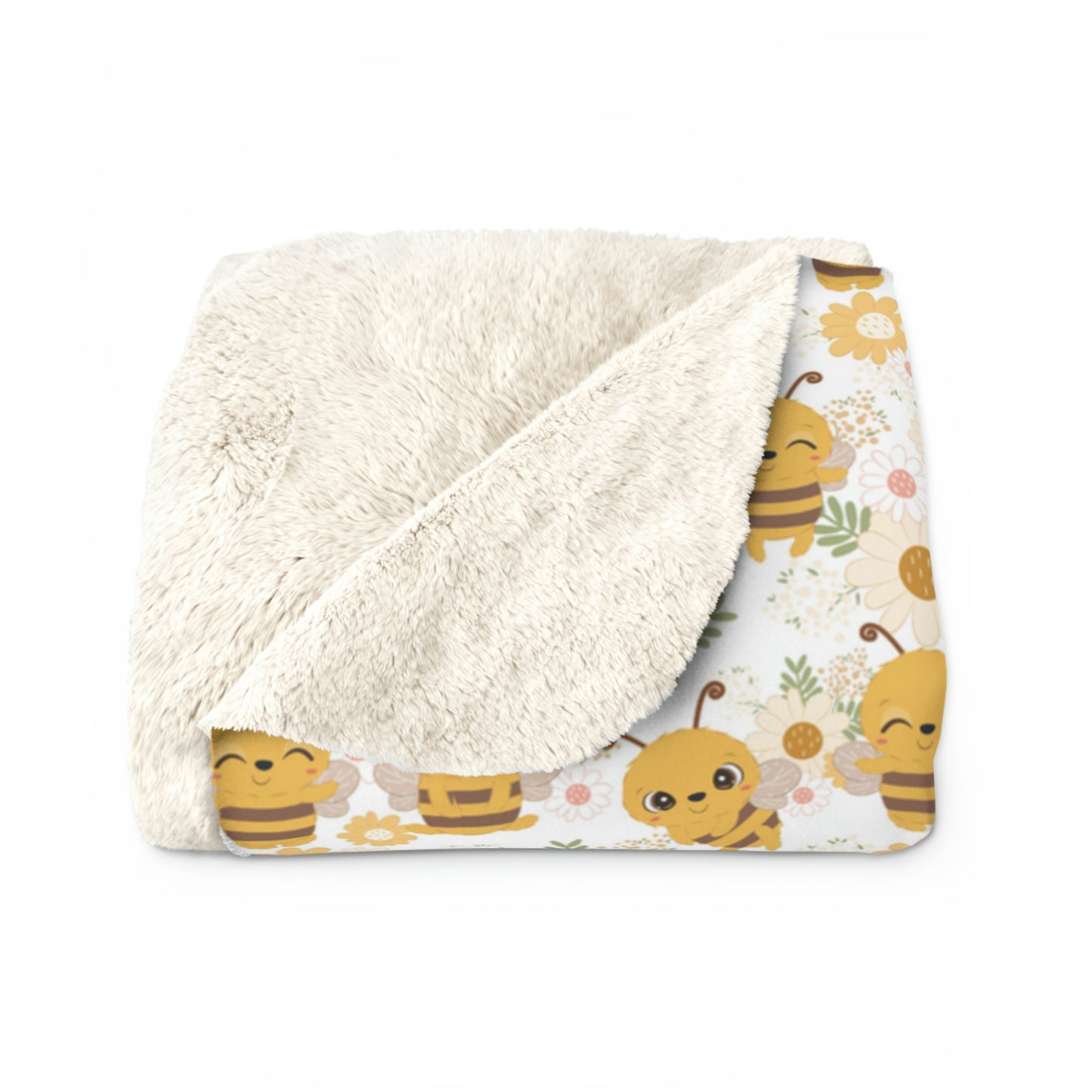 Busy Little Bees Personalized Super Soft Sherpa Fleece Blanket